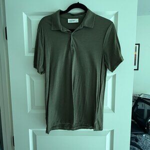 Icebreaker Men's Merino Tech Lite II Short Sleeve Polo - Loden, Size Small